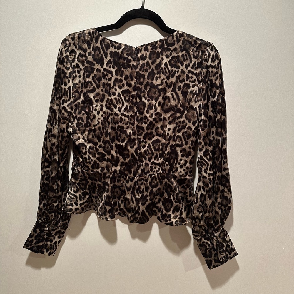 Peplum Cheetah Blouse​​​ - Picture 6 of 6